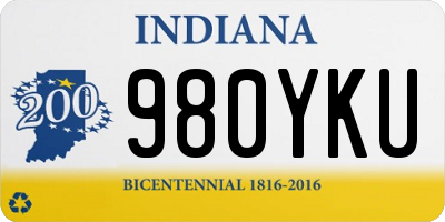 IN license plate 980YKU