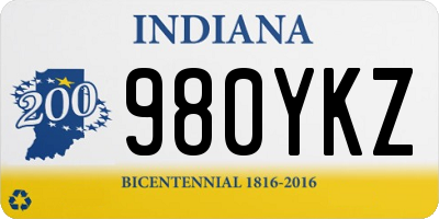 IN license plate 980YKZ