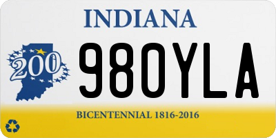IN license plate 980YLA