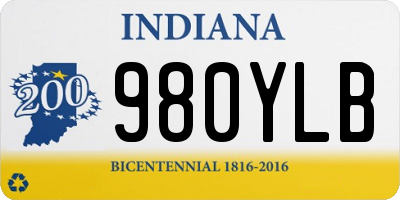 IN license plate 980YLB