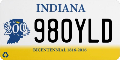IN license plate 980YLD