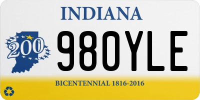 IN license plate 980YLE