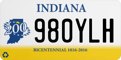 IN license plate 980YLH