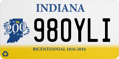 IN license plate 980YLI