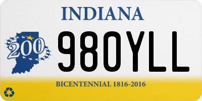 IN license plate 980YLL