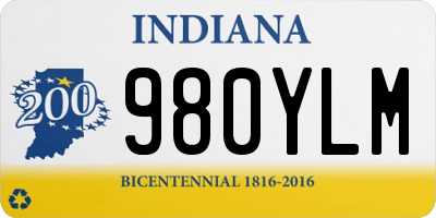 IN license plate 980YLM