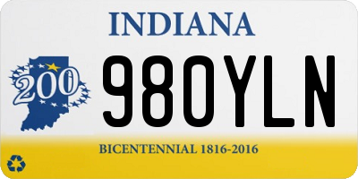 IN license plate 980YLN