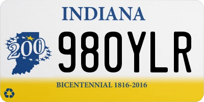 IN license plate 980YLR