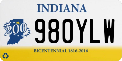 IN license plate 980YLW