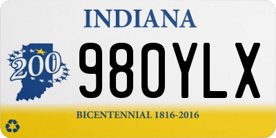 IN license plate 980YLX