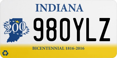 IN license plate 980YLZ