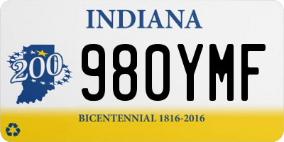 IN license plate 980YMF