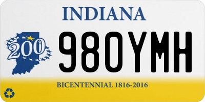 IN license plate 980YMH