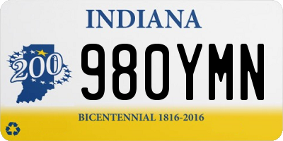 IN license plate 980YMN