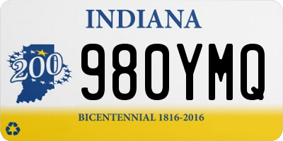 IN license plate 980YMQ