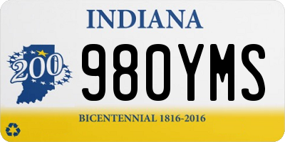 IN license plate 980YMS