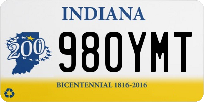 IN license plate 980YMT