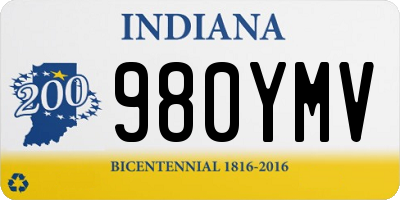 IN license plate 980YMV