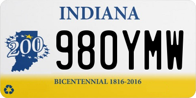 IN license plate 980YMW