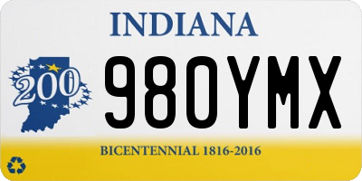 IN license plate 980YMX