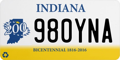 IN license plate 980YNA