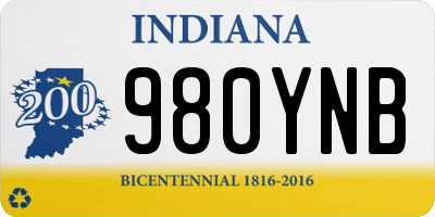IN license plate 980YNB