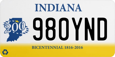 IN license plate 980YND