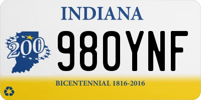 IN license plate 980YNF