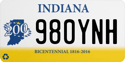 IN license plate 980YNH
