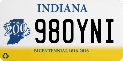 IN license plate 980YNI