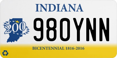 IN license plate 980YNN