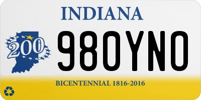 IN license plate 980YNO