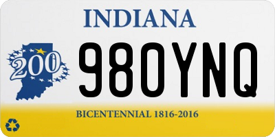 IN license plate 980YNQ