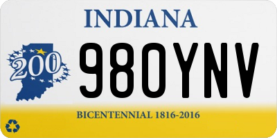 IN license plate 980YNV