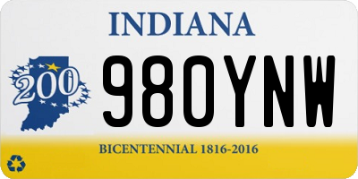 IN license plate 980YNW