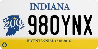 IN license plate 980YNX