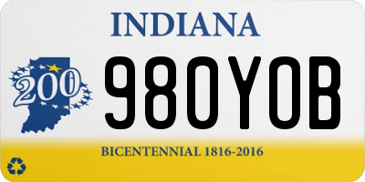 IN license plate 980YOB