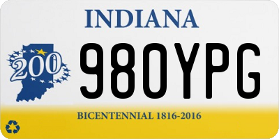 IN license plate 980YPG