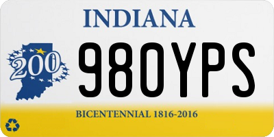 IN license plate 980YPS