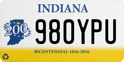 IN license plate 980YPU