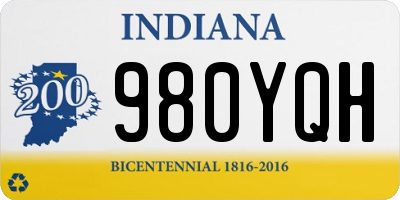 IN license plate 980YQH