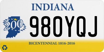 IN license plate 980YQJ