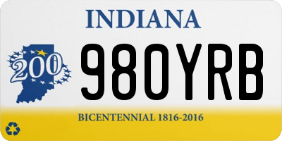 IN license plate 980YRB