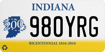 IN license plate 980YRG