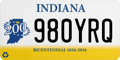 IN license plate 980YRQ