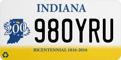 IN license plate 980YRU