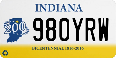 IN license plate 980YRW