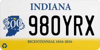 IN license plate 980YRX