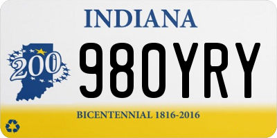IN license plate 980YRY