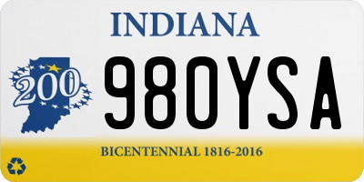 IN license plate 980YSA